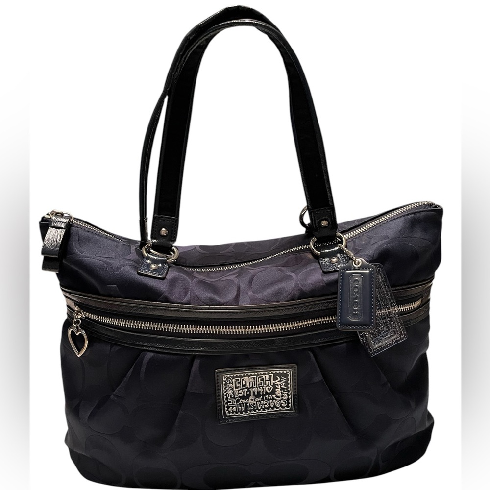 Coach Daisy Poppy Tote Navy Blue